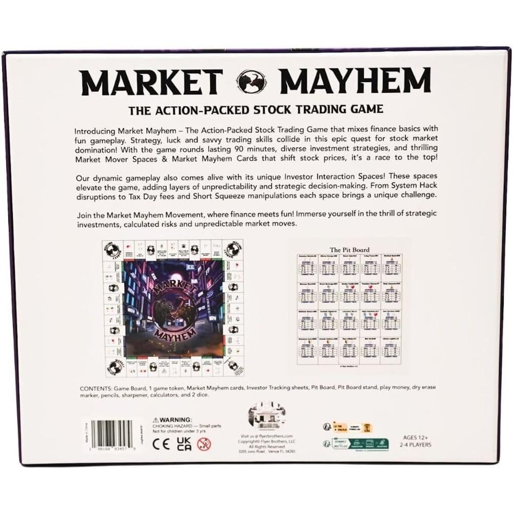 Market Mayhem | The Action Packed Stock Trading Board Game | 2-4 Players | 90 Mi - Picture 4 of 5